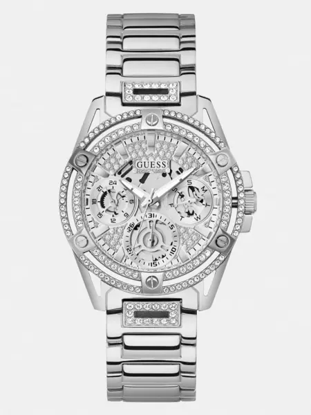 Image of Guess Multi-Function Crystal Watch 14654142 Silver