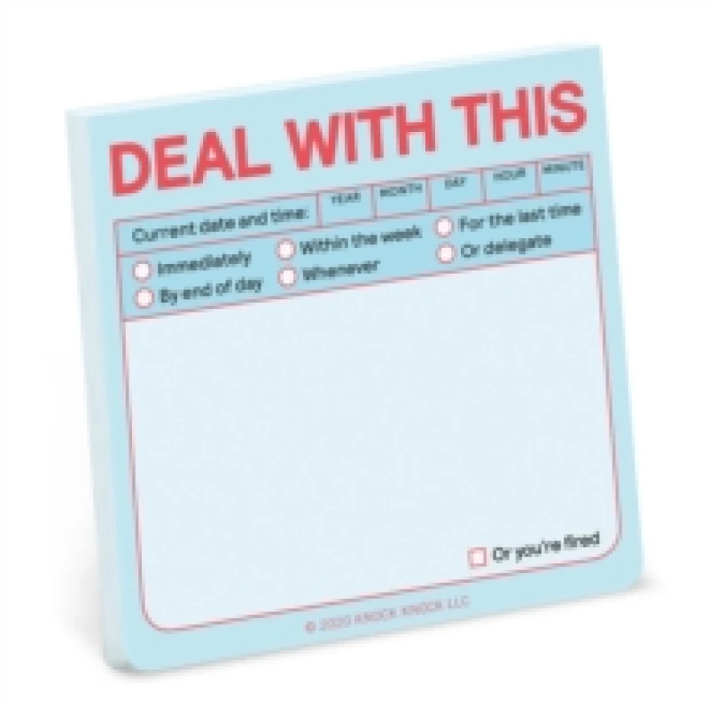 Image of Knock Knock Deal with This Sticky Note (Pastel Edition) Other printed item