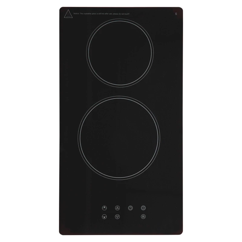 Image of SIA Black 30cm 2 Burner Domino Ceramic Electric Hob With Touch Control - CERH31BL Black