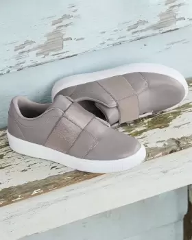 Image of Cotton Traders Womens Slip-On Casual Pumps in Grey