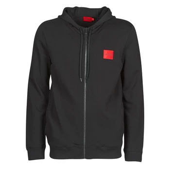 Image of Hugo Boss Dapele 212 Red Patch Logo Zip Through Hoodie Black Size XS Men