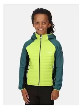 Image of Boys, Regatta Kids Kielder Hybrid V Jacket - Green/black, Green/Black, Size 5-6 Years