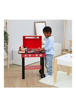 Image of Teamson Kids Little Helper Backyard Bbq Play Stand Play Kitchen - Red