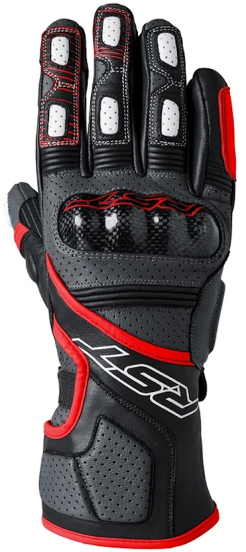 Image of RST Fulcrum Gloves Grey Red Black Size 8