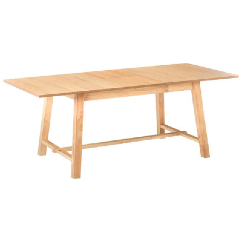 Image of Beliani Extending Dining Table Barnes Light Ash Wood 160/200 Cm 90 Cm