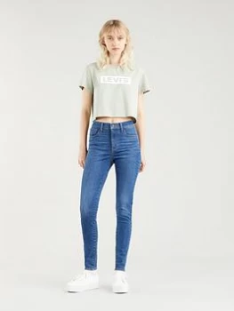 Image of Levis 720 High Rise Super Skinny Jean - Dark Blue Size 29, Inside Leg 32, Women