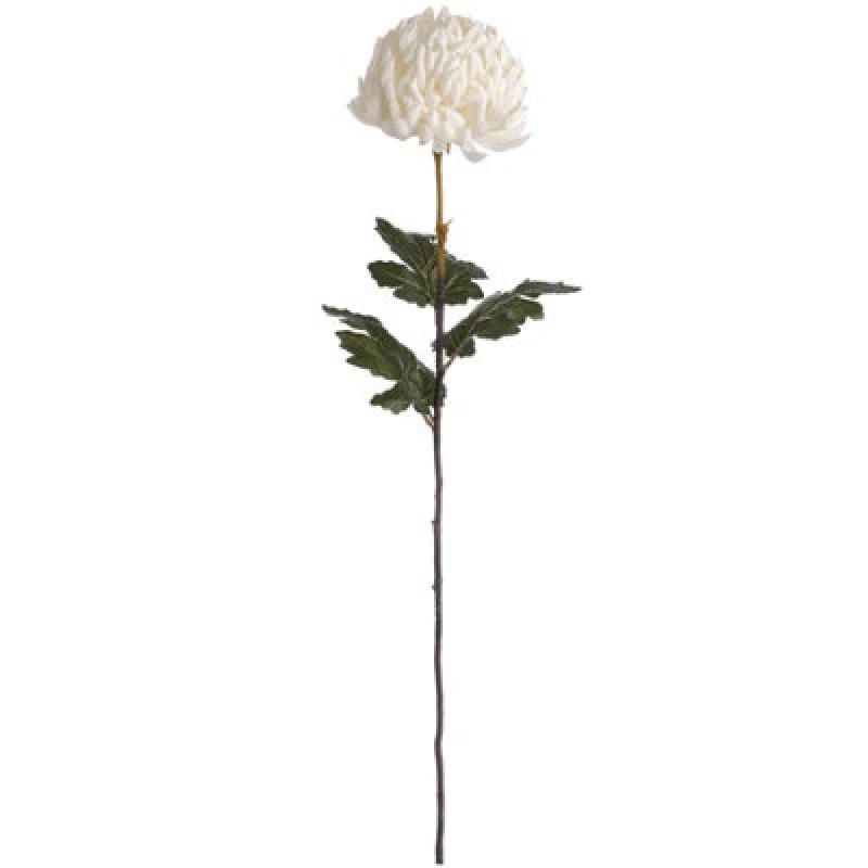 Image of Hill Interiors Artificial Large Chrysanthamum Off White (One Size)