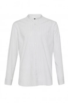 Image of Mens French Connection Sculpture Stripe Peached Cotton Grey