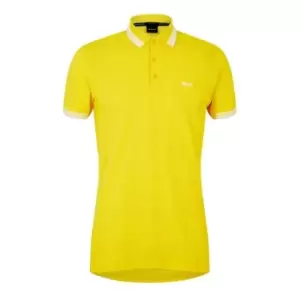 Image of BOSS Tipped Polo Shirt - Yellow