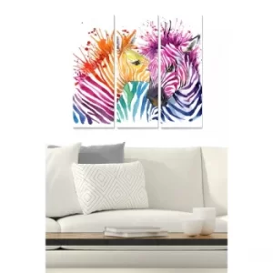 Image of MDF86722100 Multicolor Decorative MDF Painting (3 Pieces)