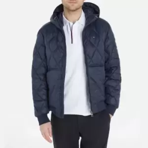 Image of Tommy Hilfiger Mix Quilt Recycled Nylon Hooded Jacket - M