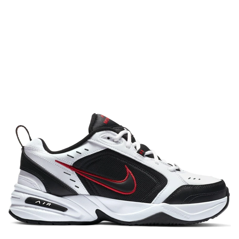 Image of Nike Air Monarch IV Training Shoes Mens White/Black/Red male 13 (48.5)