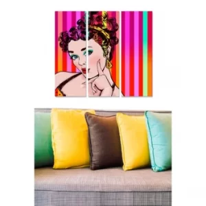 Image of MDF7859215 Multicolor Decorative MDF Painting (3 Pieces)