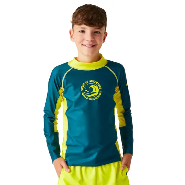 Image of Regatta Boys Hoku II UPF 50 Rash Vest Top 14-15 Years - Chest 86-89cm (Height 164-170cm)