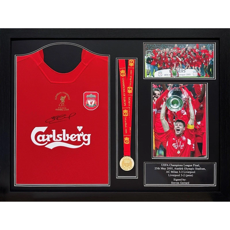 Image of AllStarSignings Ltd Steven Gerrard signed Liverpool shirt Red unisex One Size