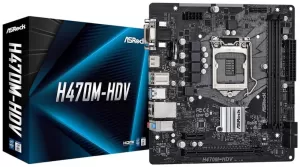 Image of ASRock H470M HDV Intel Socket LGA1200 H5 Motherboard