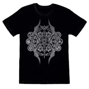 Image of Nintendo Unisex Adult Legend Of Zelda Art Deco T-Shirt (XL) (Black)