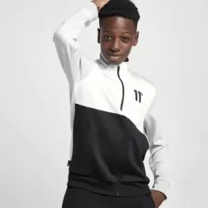 Image of Junior Cut And Sew Track Top - Black/Vapour Grey/White - 8-10 Years