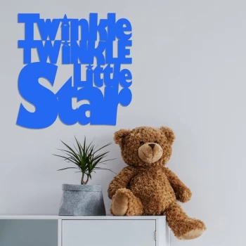 Image of Twinkle - Blue Blue Decorative Wooden Wall Accessory