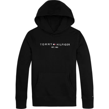 Image of Tommy Hilfiger Tommy Logo Hoodie - Black BDS