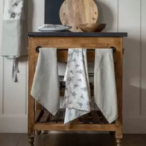 Image of Crossland Grove Distressed Bees Tea Towel, Pack Of 3