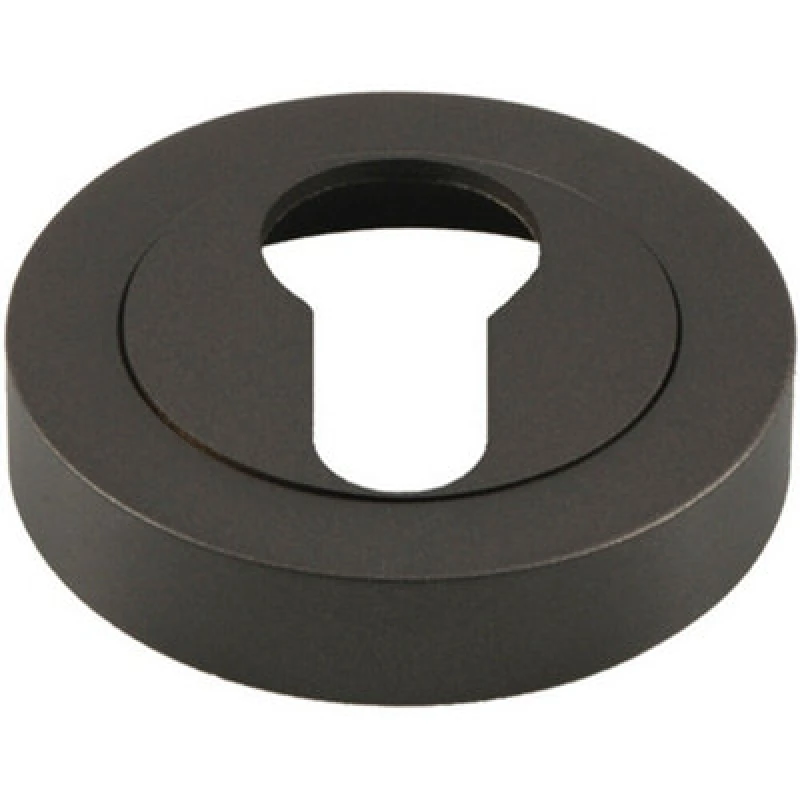 Image of Loops 50mm Euro Profile Round Escutcheon Concealed Fix Matt Bronze Keyhole Cover Multi unisex