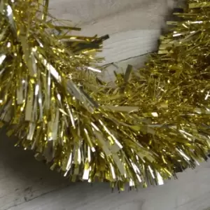 Image of Festive - 10m x 15cm Luxury Chunky Cut Tinsel Garland Christmas Tree Decoration - Gold