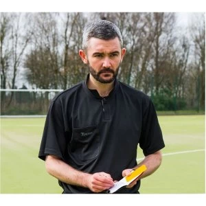 Image of Precision Referees Short Sleeve Shirt Black/White 34-36inch