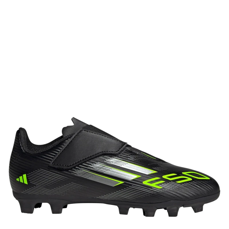 Image of adidas F50 Club Juniors Firm Ground Football Boots Black/Lemon male 5.5 (38.7)