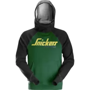 Image of Snickers 2889 Logo Sweatshirt Hoodie Green / Black L