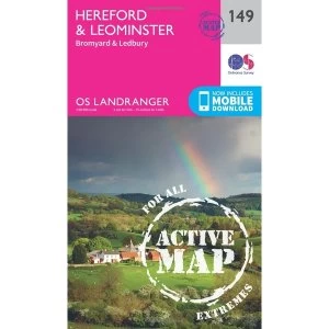 Image of Hereford & Leominster, Bromyard & Ledbury by Ordnance Survey (Sheet map, folded, 2016)