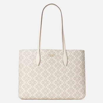 Image of Kate Spade Womens Spade Flower All Day Large Tote Bag - Parchment Multi