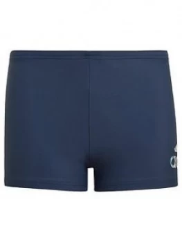 Image of adidas Younger Boys Fit Boxer Swim Shorts - Navy, Size 2-3 Years