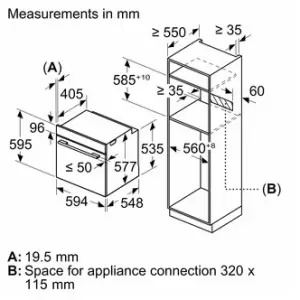 Image of Neff B3AVH4HG0B N50 Built In Electric Single Oven in Black 71L S H Doo