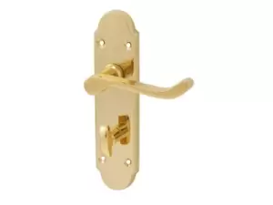 Image of Eclipse 25312 Chromaxe Shaped Lever Bathroom Set PBP Polished Brass Plate