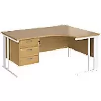 Image of Dams International Right Hand Ergonomic Desk MCM16ERP3WHO 1,600 x 1,200 x 725 mm