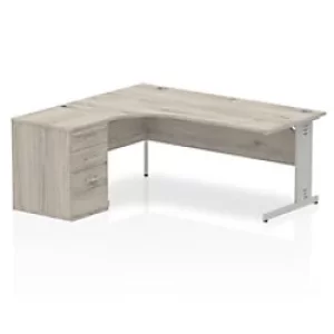 Image of Dynamic Ergonomic Desk Impulse IWSLC186WCMGRY Rectangular MFC 1200 mm x 800 mm x 730 mm Grey Oak