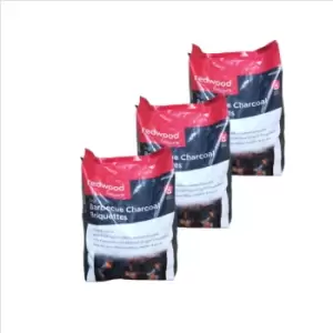 Image of 3 x 3kg Lumpwood Charcoal Briquettes for Barbecues / BBQs Coal