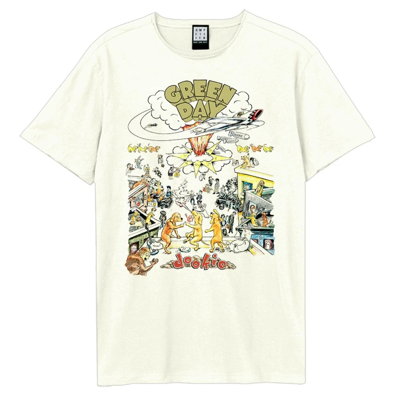 Image of Amplified Amplified Men Green Day T-Shirt in White Size: X-Small White XS Male 5063652194775