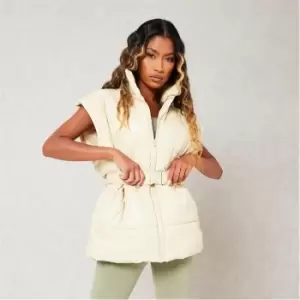 Image of I Saw It First Oversized Belted Gilet - Brown