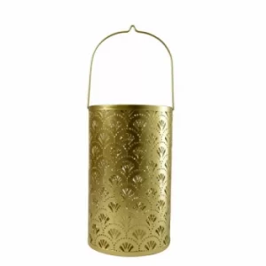 Image of Large Gold Metal Cut Out Candle Holder