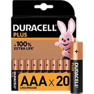 Image of Duracell Batteries Plus 100 AAA Pack of 20