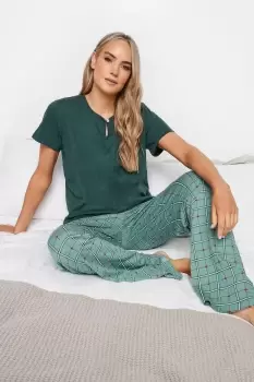 Image of Tall Check Print Pyjama Set