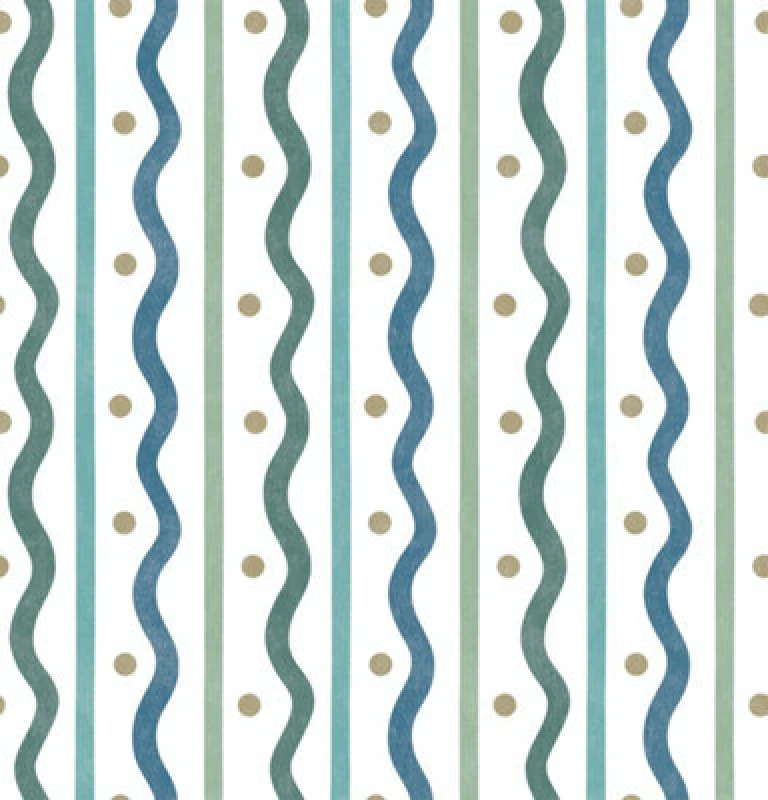 Image of Arthouse Squiggle Stripe Blue Green Wallpaper