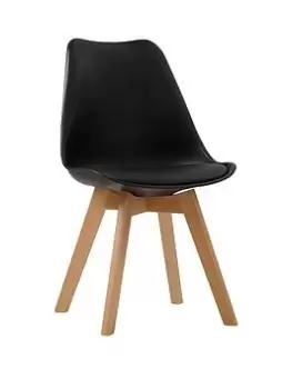 Image of Lpd Furniture Pair Of Louvre Dining Chairs - Black