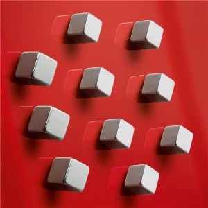 Image of Sigel SuperDym Magnets C5 Cube Silver Ref GL193 Pack of 10 163144