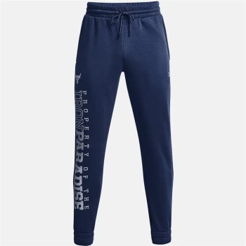 Image of Under Armour Project Rock Fleece Joggers Mens - Blue/Grey