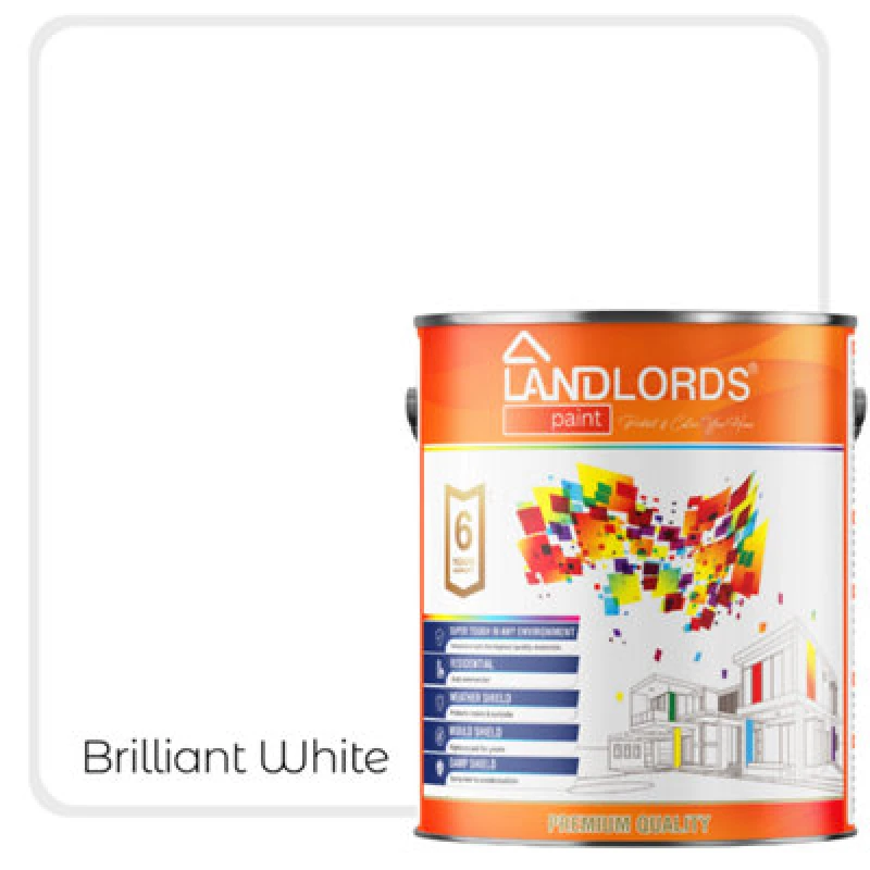 Image of Landlords Paint - Anti-Damp Paint - Damp Proof Protection For Interior Walls & Ceilings - Ultra White - 1L