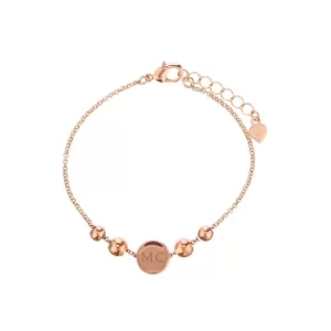 Image of Personalised Rose Gold Initials Disc Bracelet
