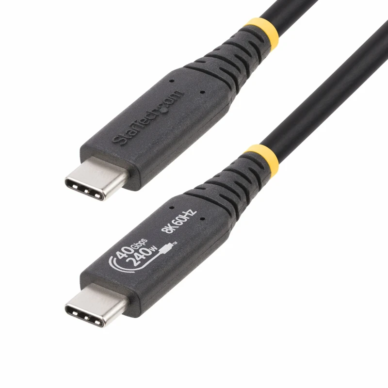 Image of StarTech.com 1.6ft USB4 Cable, USB-C 40Gbps 50C-40G-USB4-CABLE